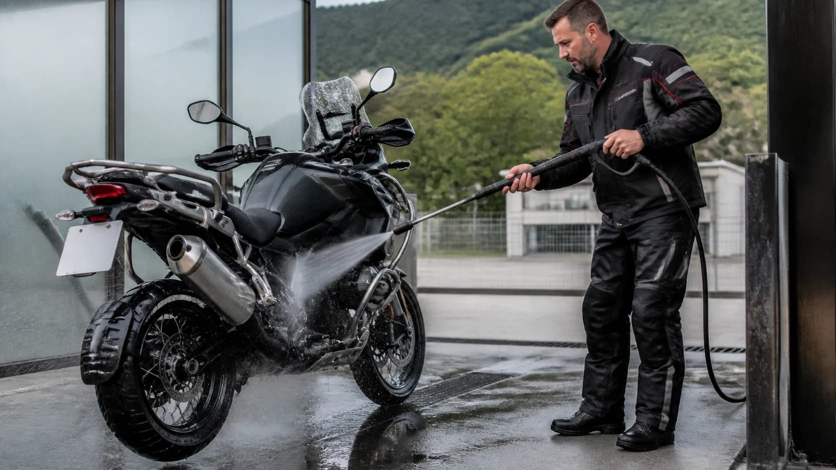 Imagine editorială despre finanțare sau plată integrală pentru motocicletă