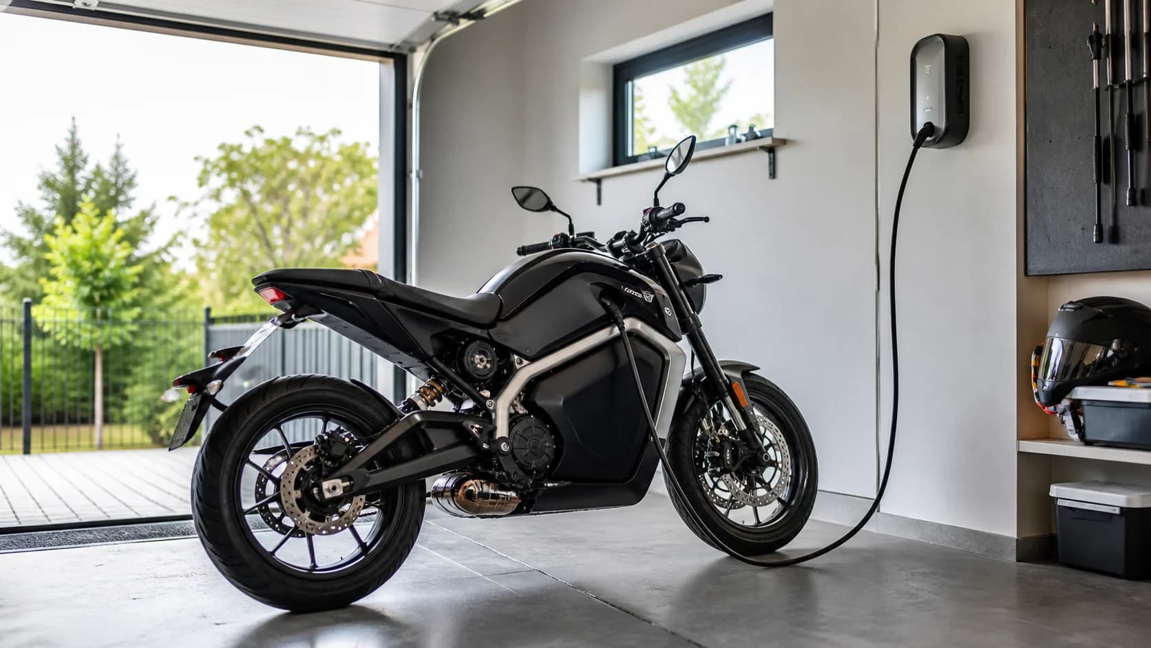 Imagine editorială despre încărcare lentă sau rapidă pentru vehicule moto