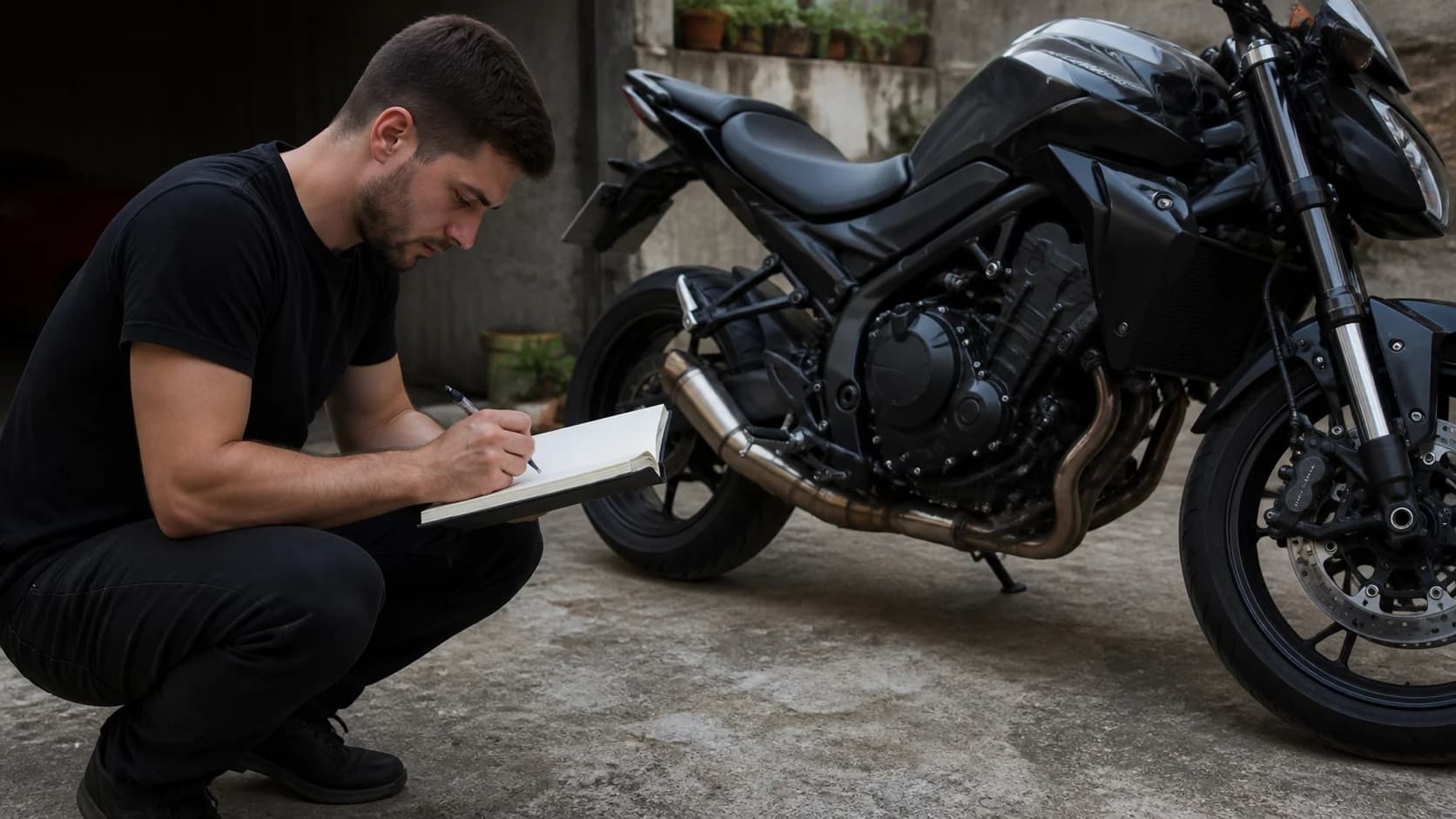 Imagine editorială despre prima motocicletă: bugetul complet