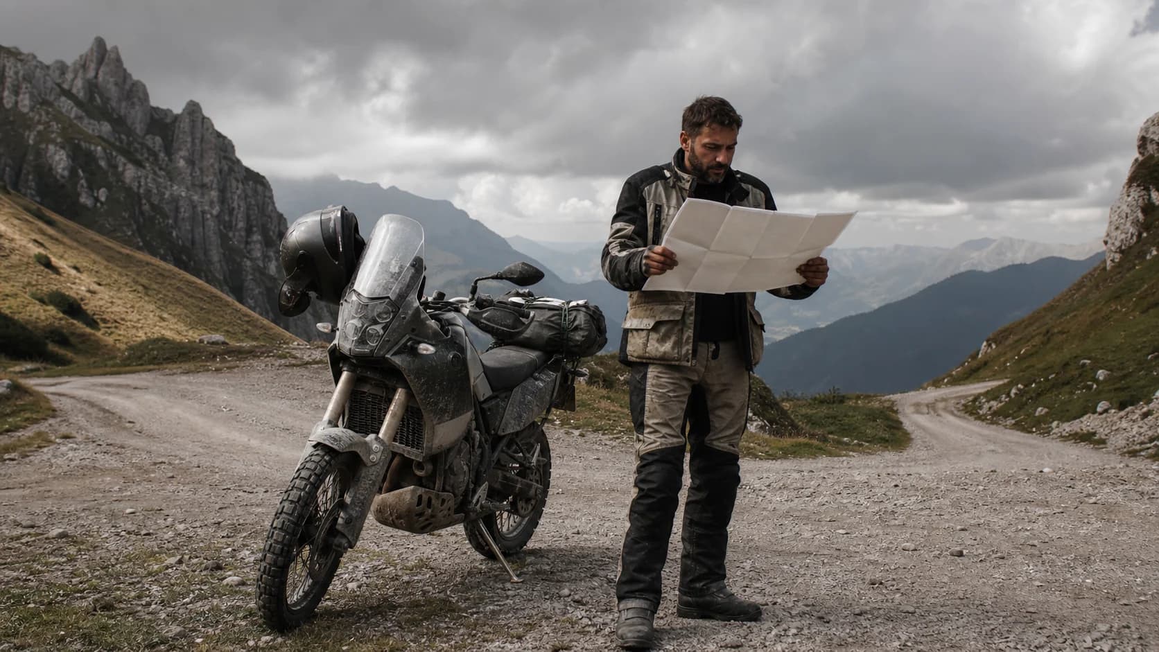Imagine editorială despre motocicletă adventure: pentru cine are sens