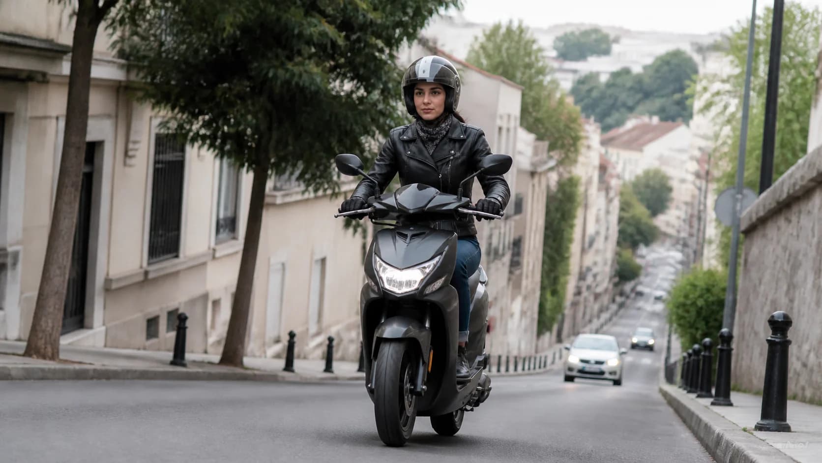 Imagine editorială despre moto electrică pe ploaie: ce spune omologarea