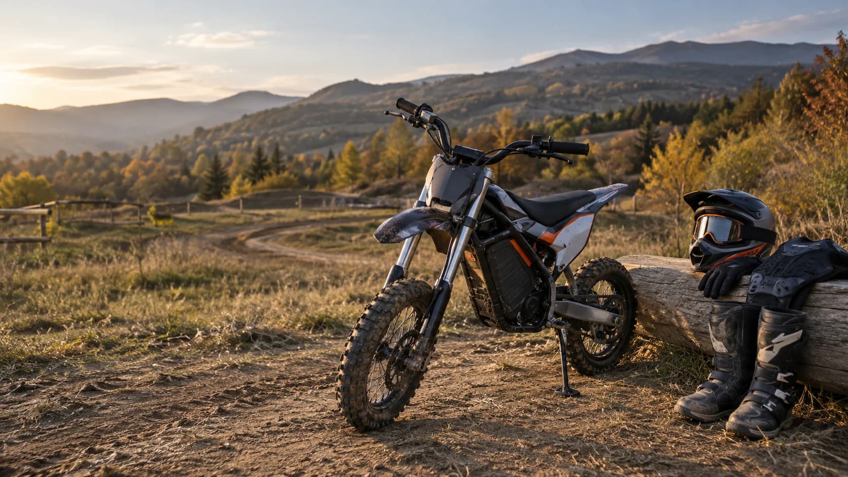 Scenă editorială cu Triumph TXP electric pe un drum din România, fără text vizibil